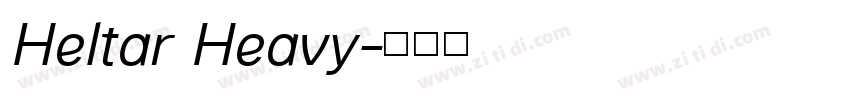 Heltar Heavy字体转换
